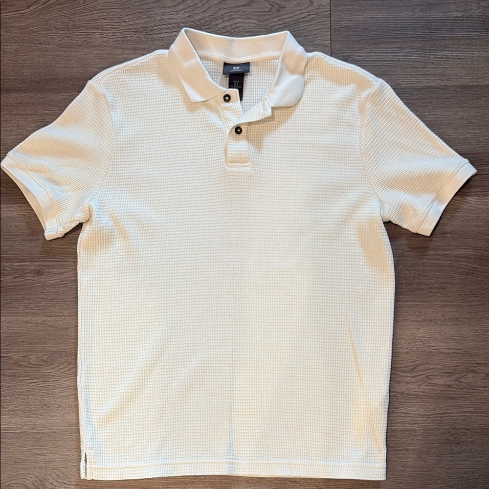 H&M Men's White Polo Shirt